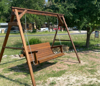 Quality Patio Furniture's most popular 5 ft. Porch Swing with 9 ft. A-Frame Handcrafted by Jack Hudson (830) 367-3848 5 ft. Porch Swing with 9 ft. A-Frame Quality Patio Furniture Handcrafted by Jack Hudson (830) 367-3848