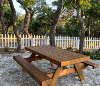 Quality Patio Furniture's 8 ft. Heavy Duty Picnic Table with Attached Benches is perfect for your family gatherings on patio or porch (830) 367-3848 Quality Patio Furniture's 8 ft. Heavy Duty Picnic Table with Attached Benches is perfect for your family gatherings on patio or porch