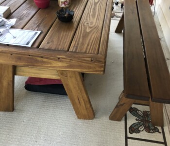 Texas Chic… handcrafted 6 ft. Picnic Table with Separate Benches by Handcrafted by Jack Hudson (830) 367-3848 6 ft. Picnic Table with Separate Benches... Texas Chic… Quality Patio Furniture Handcrafted by Jack Hudson (830) 367-3848