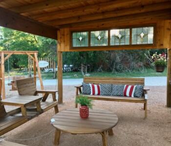 Quality Patio Furniture handcrafted Wide Side by Side Deck Chair, 6 ft. Low Back Couch and Round Coffee Table (830) 367-3848 Quality Patio Furniture Wide Side by Side Deck Chair, 6 ft. Low Back Couch and Round Coffee Table