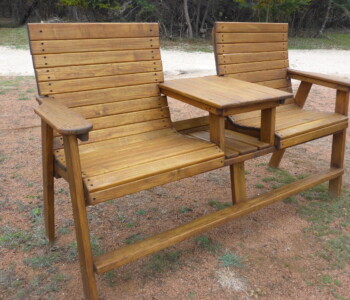 Quality Patio Furniture Tall Side by Side Wide Deck Chairs are very comfortable and are the perfect height so you are looking over your deck handrail. Handcrafted by Jack Hudson (830) 367-3848 Tall Side by Side Wide Deck Chairs Quality Patio Furniture Handcrafted by Jack Hudson (830) 367-3848